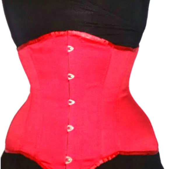 North Bound Leather Women’s Satin Red Underbust Cincher / Corset - Picture 7 of 13